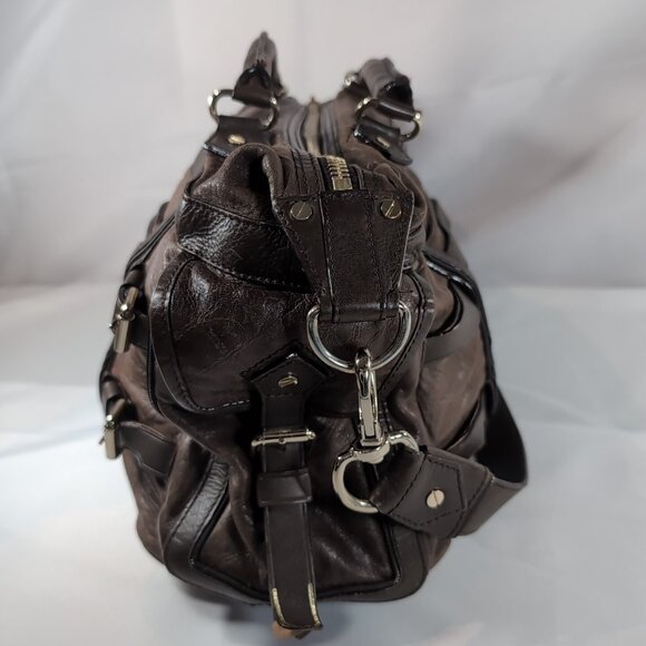 L.A.M.B. Gwen Stefani Brown Leather Purse Y2K Kensington LAMB Shoulder Bag Vtg - Picture 9 of 16